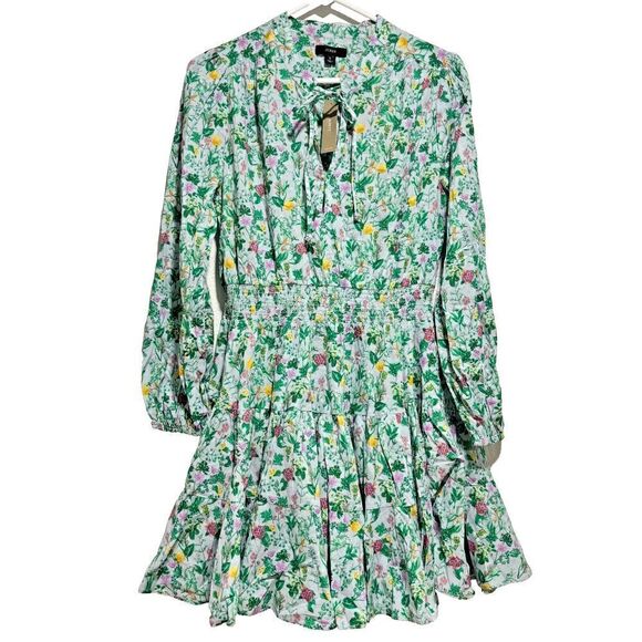NWT J.Crew Women's Popover Tunic Dress Multicolor Small Winter Garden Floral - Picture 3 of 15
